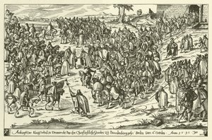 Llegada del Rey Christian IV de Dinamarca a Berlín en una visita a John George, Elector de Brandeburgo, 6 de octubre de 1595 de European School